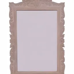 VAS collection home Brown Wall Self Design MDF Mirror Frame-10