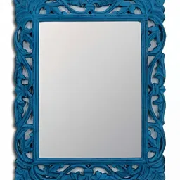 VAS collection home Blue Wooden Wall Mirror Frame-38