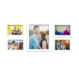 Art Street Set Of 5 White Solid Wooden Photo Frames image 2