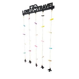 Art Street Love To Travel Wall Hanging 20 Photos Holders with Clips image 3