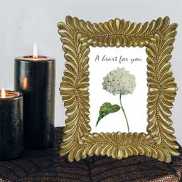 Art Street Gold-Coloured Textured Table Top Photo Frame-42