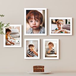 Art Street White 5-Pieces Printed Wooden Photo Frames-image-61