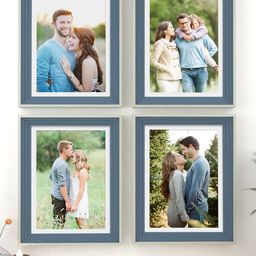 Art Street Set Of 4 Blue Solid Photo Frames-28