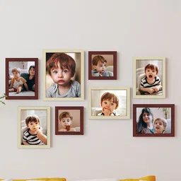 Art Street 8-Pcs Brown & Beige Wooden Photo Frames-17