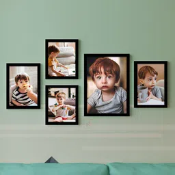 Art Street Black 5 Pieces Wooden Framed Wall Photo Frames-image-90