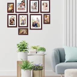 RANDOM Set Of 10 Brown Solid Individual Photo Frames-31