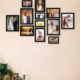 RANDOM Set of 12 Black Solid Synthetic Collage Photo Frames-image-10