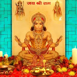 Hawai 24k Gold Plated Bajrang Bali Wall Art-image-94