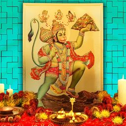 Hawai 24k Gold Plated Bajrang Bali Wall Art-image-57