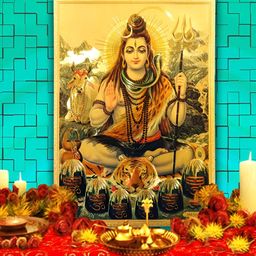 Hawai 24k Gold Plated Lord Shiva Wall Art-image-53