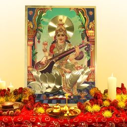 Hawai 24k Gold Plated Maa Saraswati Wall Art-image-74