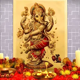 Hawai 24k Gold Plated Ganesh Ji Wall Art-image-43
