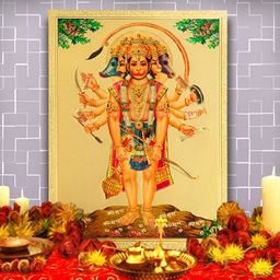 Hawai 24k Gold Plated Bajrang Bali Wall Art-image-67