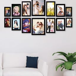 Stuthi Arts Black 14 Pieces Wooden Wall Photo Frames Set-picture-36