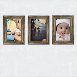 ArtzFolio Copper Toned 3 Pieces Wooden Wall Photo Frames-image-64