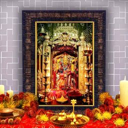 Hawai Black & Red Maa Kanak Durga Wooden Rectangular Wall Photo Frame-27