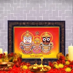 Hawai Black & Red Lord Jagannath Rectangular Wooden Wall Photo Frame-picture-18