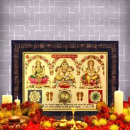 Hawai Green & Orange Gold Plated Wooden Wall Photo Frame-image-7