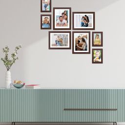 RANDOM Set Of 8 Burgundy Solid Individual Wall Photo Frames-27