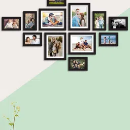 Art Street Set Of 12 Black Solid Individual Wall Photo Frames-5