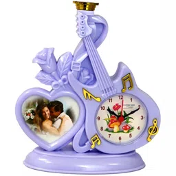 Sigaram Purple 2 in 1 Table Photo Frame and Table clock-image-6