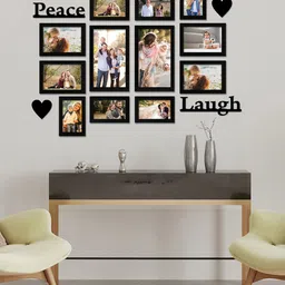 RANDOM Set Of 12 Black Solid Photo Frames-49