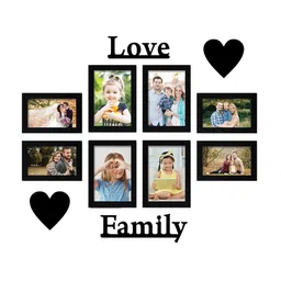 RANDOM Set Of 8 Black Solid Individual Wall Photo Frames image 2