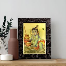 Hawai Black & 24K Gold Plated Self Designed Wooden Rectangular Wall Photo Frame-image-59