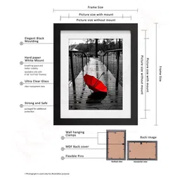 RANDOM Set Of 9 White Solid Individual Wall Photo Frames image 3