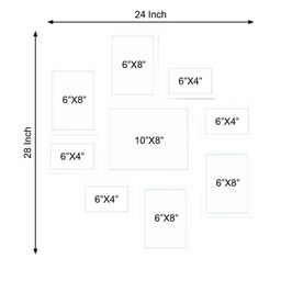 RANDOM Set Of 9 White Solid Individual Wall Photo Frames image 5