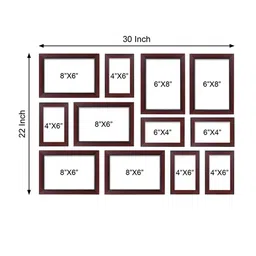 RANDOM Set Of 12 Burgundy Solid Individual Photo Frames image 5