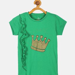 KiddoPanti Girls Printed Pure Cotton T-shirt-picture-29