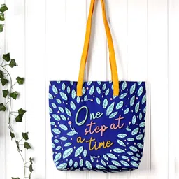 Happening Hippo Printed Shopper Tote Bag-image-1