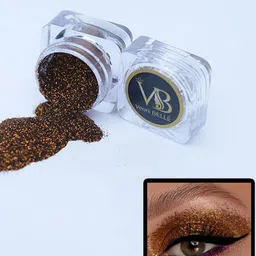 Veoni BELLE Holographic Set Of 2 HD Glitter Eyeshadow-5g Each-Frozen Pink 19-Copper 13-12
