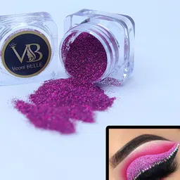 Veoni BELLE Holographic Set Of 2 HD Glitter Eyeshadow-5g Each-Frozen Pink-Sapphire Pink-4