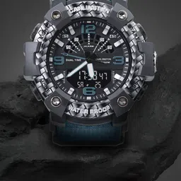 CARLINGTON Men Printed Dial Analogue and Digital Multi Function Watch Endurance 9103 Teal-image-7