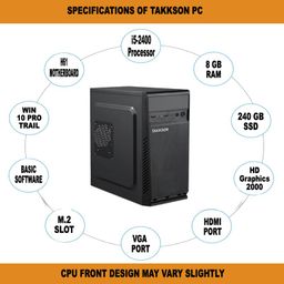 TAKKSON Ti58240 Core i5 2nd Gen. Desktop PC High-Performance Computer for Home & Business Use | New Tower CPU for Office, Study and Professional Work, OS Win-11 (8 GB Ram, 240 GB SSD) image 2