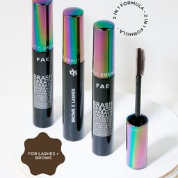 FAE BEAUTY Brown Brash Brows x Lashes 2-In-1 Mascara + Brow Gel - Dark Brown-19