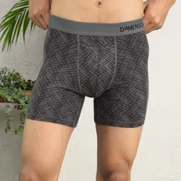 DAMENSCH Men Anti Bacterial Printed Long Trunk Da3-PRIN-BB-GRG-50