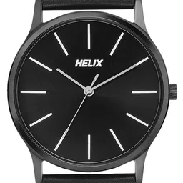 Helix Men Dial & Leather Straps Analogue Watch TW054HG04 image 3