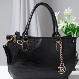 Teakwood Leathers Textured Leather Structured Handheld Bag-24