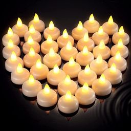 eCraftIndia White 12-Pieces Acrylic Decorative Led Tea Light Candles-22