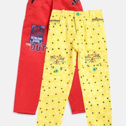 AD & AV Boys Pack of 2 Printed Regular Trousers-9