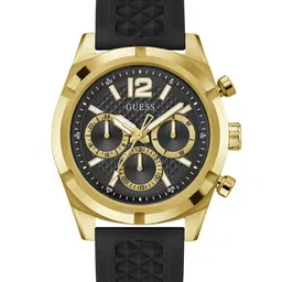 GUESS Men Textured Dial & Silicon Straps Analogue Watch GW0729G2-82