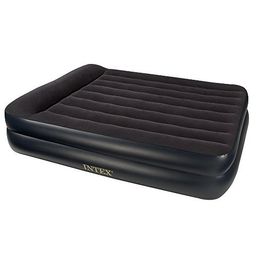Intex Pillow Rest Raised Airbed with Built-in Pillow and Electric Pump, Queen Bed Height 16.5" image 2