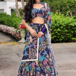 Lavanya The Label Printed Beads & Stones Ready To Wear Lehenga & Blouse With Dupatta-18