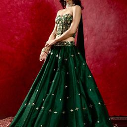 Rashika Sharma Embroidered Mirror Work Made to Measure Lehenga & Blouse With Dupatta image 3