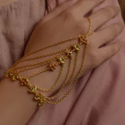 ZARIIN Net of Gold Haath Phool-picture-31
