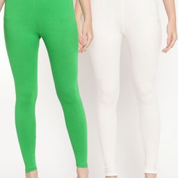 TAG 7 Women Pack of 2 Solid Ankle Length Leggings-image-87