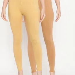 TAG 7 Women Set of 2 Beige Ankle Length Leggings-image-58